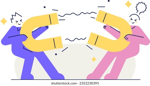 Friends motivate each other illustration