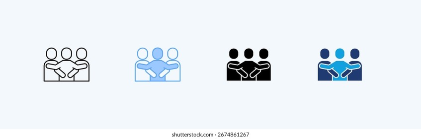 Friends Multiple Icon Illustration Vector