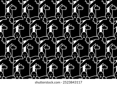 Patrón de amigos sin fisuras. Antecedentes de amigos. Textura del Día Internacional de la Amistad. Amigos abraza el ornamento