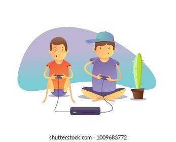 Friends play video game