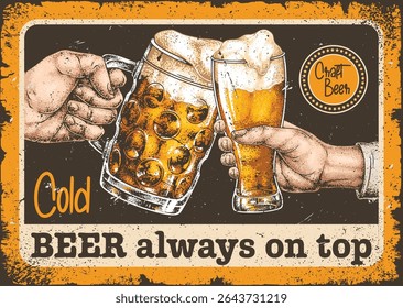 Friends raise their glasses in celebration sharing cold beer at a casual gathering. The atmosphere is joyful perfect for unwinding and making memories together.