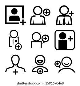 friends request icon isolated sign symbol vector illustration - Collection of high quality black style vector icons
