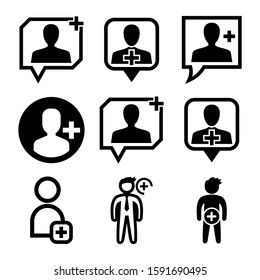 friends request icon isolated sign symbol vector illustration - Collection of high quality black style vector icons
