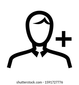 friends request icon isolated sign symbol vector illustration - high quality black style vector icons
