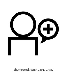 friends request icon isolated sign symbol vector illustration - high quality black style vector icons
