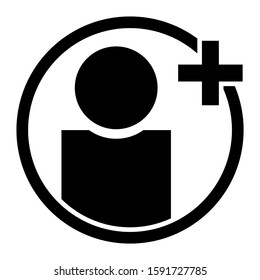 friends request icon isolated sign symbol vector illustration - high quality black style vector icons
