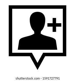 friends request icon isolated sign symbol vector illustration - high quality black style vector icons
