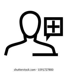 friends request icon isolated sign symbol vector illustration - high quality black style vector icons
