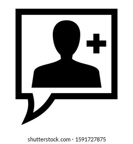 friends request icon isolated sign symbol vector illustration - high quality black style vector icons

