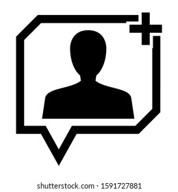 friends request icon isolated sign symbol vector illustration - high quality black style vector icons
