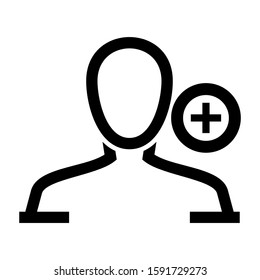 friends request icon isolated sign symbol vector illustration - high quality black style vector icons
