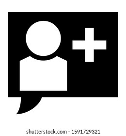 friends request icon isolated sign symbol vector illustration - high quality black style vector icons
