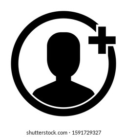 friends request icon isolated sign symbol vector illustration - high quality black style vector icons
