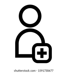 friends request icon isolated sign symbol vector illustration - high quality black style vector icons
