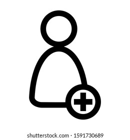 friends request icon isolated sign symbol vector illustration - high quality black style vector icons
