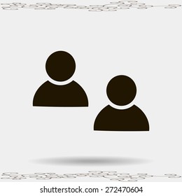 Friends sign icon. Social media symbol.Vector