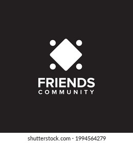 Logo-Design der Friend-Tabelle, Vektorvorlage