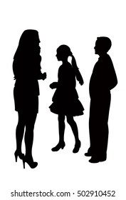 friends talking, vector 