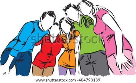 friends together illustration