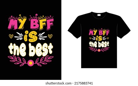 Friends t-shirt design lettering typography quote relationship merchandise design