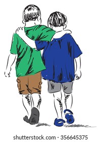 Two Boys Friends Stock Illustrations Images Vectors Shutterstock