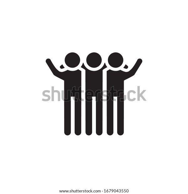 Friends Vector Icon Men Group Illustration Stock Vector (Royalty Free ...