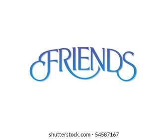 Friends Vector Lettering