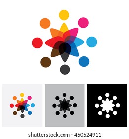 friends vector logo icon in eps 10 format