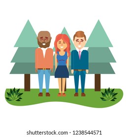 friends young people cartoon