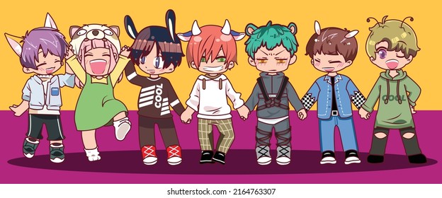 Friends Youth Happy People Cartoon