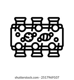 friendsgiving dinner autumn line icon vector. friendsgiving dinner autumn sign. isolated contour symbol black illustration