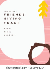 Friendsgiving Printables! Printable Invitations For A Thanks Giving Party With Friends.