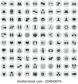 friendship 100 icons universal set for web and mobile
