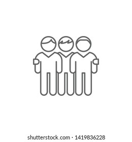 friendship 3 men outline icon. Elements of friendship line icon. Signs, symbols and vectors can be used for web, logo, mobile app, UI, UX