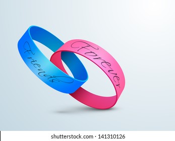 Friendship Bands With Text Friends Forever.