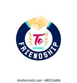 To friendship. Banner, badge, for a blog or social networks, can be used as a print