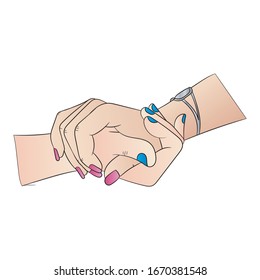 Friendship Bonding-Two girls bonding-Female bonding Digital art for t shirt design