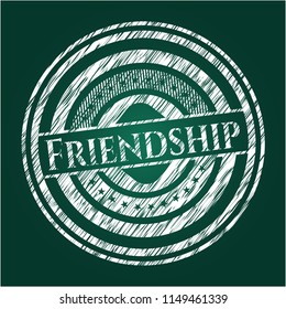 Friendship with chalkboard texture