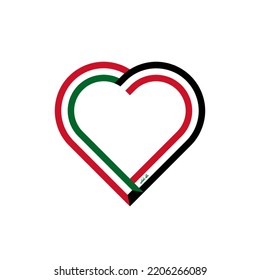 friendship concept. heart ribbon icon of kuwaiti and iraqi flags. vector illustration isolated on white background