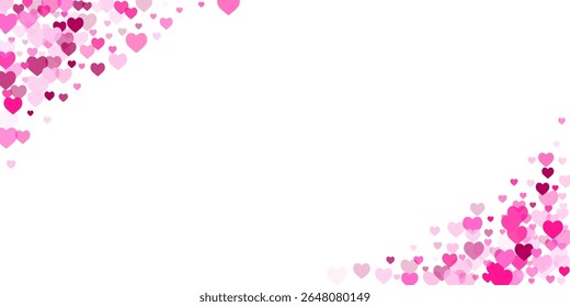 O conceito de amizade espalhou o design doce do vetor dos corações. Casamento romântico padrão. Elegante cor-de-rosa corações padrão de namorados. Ornamento vivo.