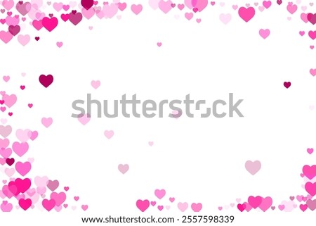 Friendship concept scattered hearts sweet vector background. Wedding romantic pattern. Stylish pink hearts celebration cluster. Exciting ornament.