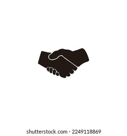 Friendship, congratulation,  accepted hand geometric symbol simple logo vector