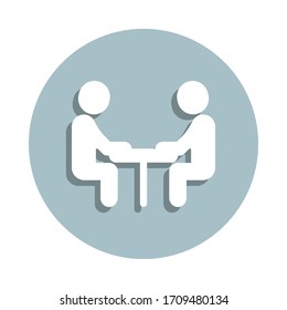 Friendship, date badge icon. Simple glyph, flat vector of friendship icons for ui and ux, website or mobile application
