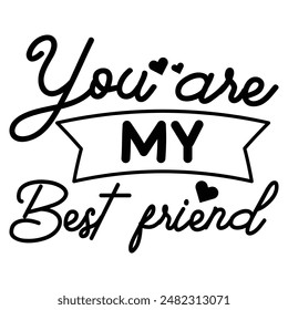 Friendship day back and white quotes design