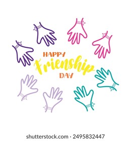 Friendship day background with hand supporting