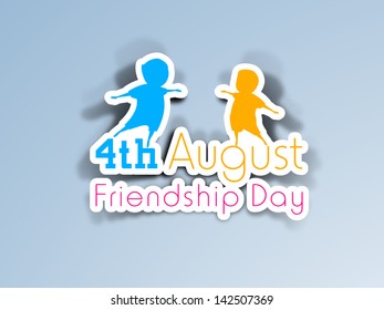 Friendship day background with two friends.