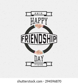 Friendship day badges logos and labels for any use, eg for design of cards or presentations