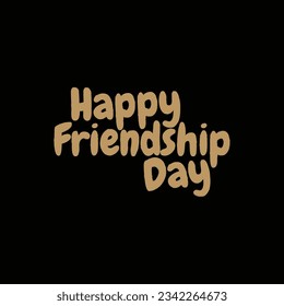 Friendship Day Black and Orange Bubble typography Title Illustration