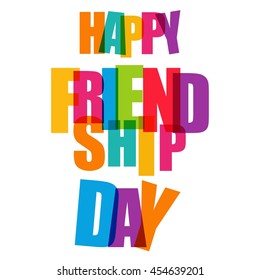 friendship day colorful lettering background