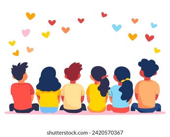 Friendship Day - Commemorating Joyful Connections and Cherished Friendships. Flat Vector Illustration 